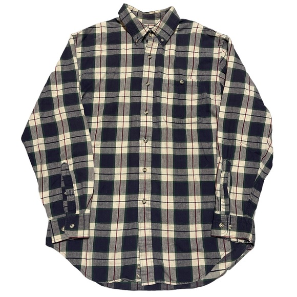 Round Tree & Yorke Flannel Plaid Long Sleeve Shirt Large - Picture 1 of 4